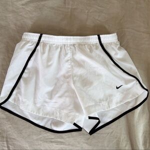 Nike Girl’s White and Black Athletic Shorts